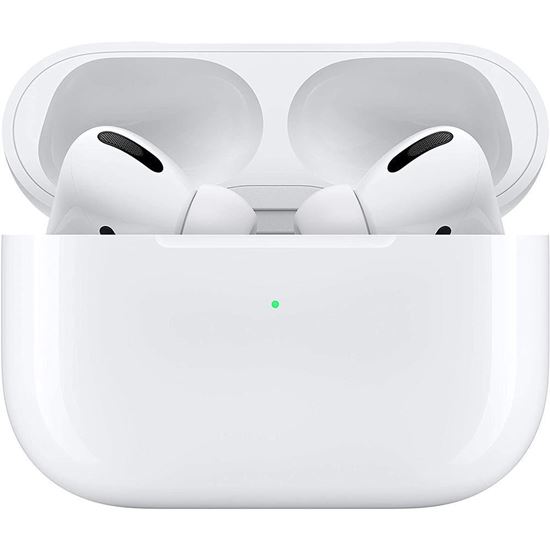تصویر هدفون بی‌ سیم اپل مدل AirPods Pro همراه با محفظه شارژ